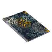 Stromperwindkompas  vintage roos notitieboek (Rechterzijde)