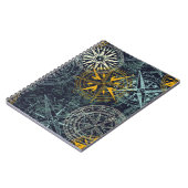 Stromperwindkompas  vintage roos notitieboek (Linkerzijde)