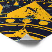 Stromperwindkompas  vintage roos poster (Hoek)