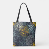 Stromperwindkompas vintage roos tote bag (Achterkant)