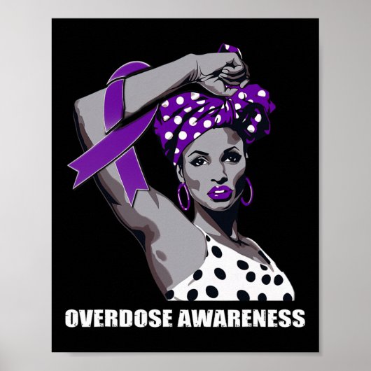 Strong Afro Mom Overdose Awareness Poster (Voorkant)