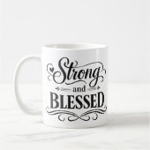 Strong and Blessed Inspirational Coffee Mug Koffiemok (Links)