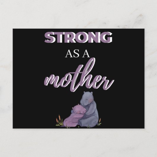 Strong As A Mother Feestdagenkaart (Voorkant)