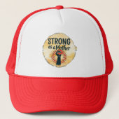 Strong as a Mother – Feminine Power Design Trucker Pet (Voorkant)