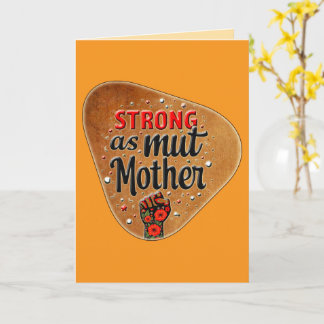 Strong as a Mother – Vintage Feminine Badge Kaart