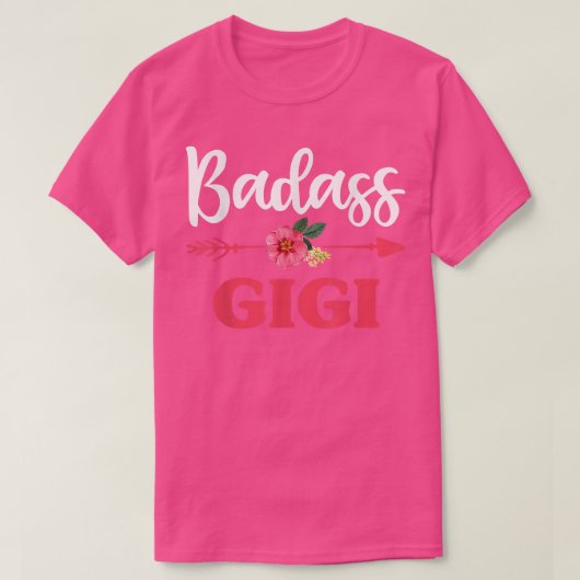 Strong Badass Gigi Grandma Floral , Moederdag T-shirt (Design voorkant)