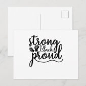 Strong Black Proud Briefkaart (Voorkant / Achterkant)