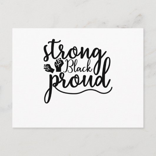 Strong Black Proud Briefkaart (Voorkant)
