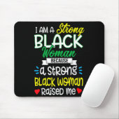 Strong Black Woman Raised Me Girl Melanin Tee Chri Muismat (Met muis)