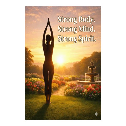 Strong Body. Strong Mind. Strong Spirit. Foto Afdruk (Voorkant)