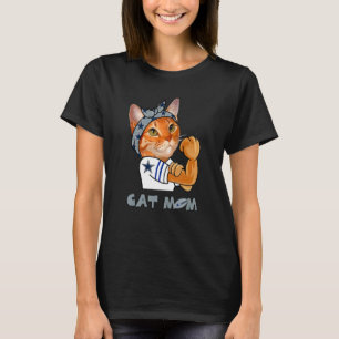 Strong Cat Mom For Cat Mothers Day T-shirt