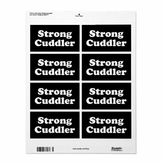 Strong Cuddler Etiket (Full Sheet)
