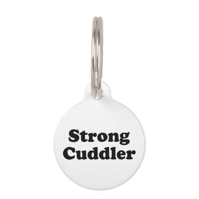 Strong Cuddler Huisdierpenning (Voorkant)