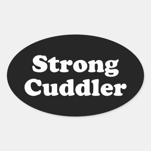 Strong Cuddler Ovale Sticker (Voorkant)