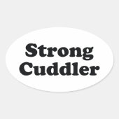Strong Cuddler Ovale Sticker (Voorkant)