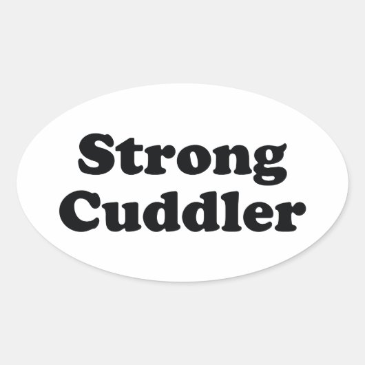 Strong Cuddler Ovale Sticker (Voorkant)