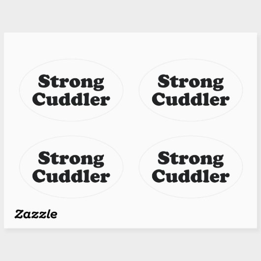 Strong Cuddler Ovale Sticker (Vel)