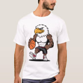 Strong Eagle Basketball Mascot Logo Design Vector T-shirt (Voorkant)