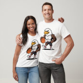Strong Eagle Basketball Mascot Logo Design Vector T-shirt (Unisex)