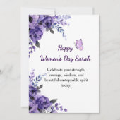 Strong Empower Inspiring Boss Queen Women's Day Feestdagenkaart (Voorkant)