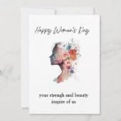 Strong Empowered Queen International Women’s Day Feestdagenkaart (Voorkant)