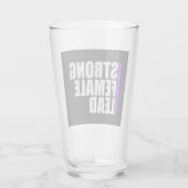 Strong Female Lead Feminist Empowerment Quote Logo Glas (Achterkant)