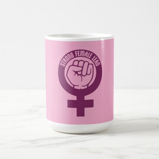 Strong Female Lead Feminist Empowerment Quote Logo Magische Mok (Midden)