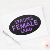 Strong Female Lead Feminist Empowerment Quote Logo Ovale Sticker (Envelop)