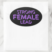 Strong Female Lead Feminist Empowerment Quote Logo Ovale Sticker (Tas)