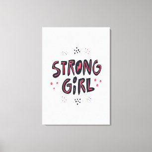 Strong Girl Canvas Afdruk