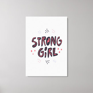 Strong Girl Canvas Afdruk