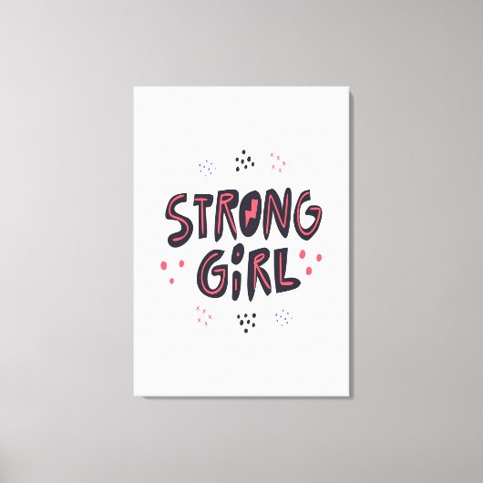 Strong Girl Canvas Afdruk (Voorkant)