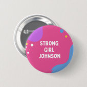Strong Girl Johnson Button (Voorkant /achterkant)