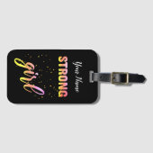 Strong Girl Pastel Star Bagagelabel (Voorkant (horizontaal))