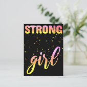 Strong Girl Pastel Star Briefkaart (Staand voorkant)