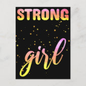 Strong Girl Pastel Star Briefkaart (Voorkant)