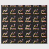 Strong Girl Pastel Star Cadeaupapier (Vlak)