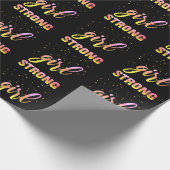 Strong Girl Pastel Star Cadeaupapier (Hoek)