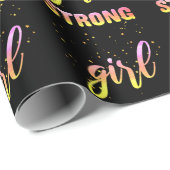 Strong Girl Pastel Star Cadeaupapier (Rol Hoek)