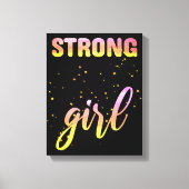 Strong Girl Pastel Star Canvas Afdruk (Voorkant)