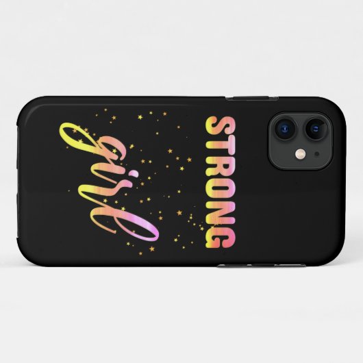 Strong Girl Pastel Star Case-Mate iPhone Case (Achterkant (horizontaal))