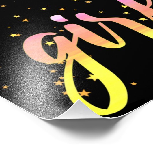 Strong Girl Pastel Star Foto Afdruk (Hoek)