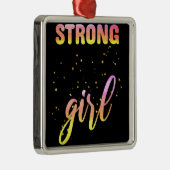 Strong Girl Pastel Star Metalen Ornament (Rechts)
