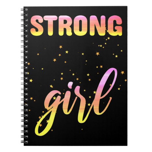 Strong Girl Pastel Star Notitieboek (Voorkant)