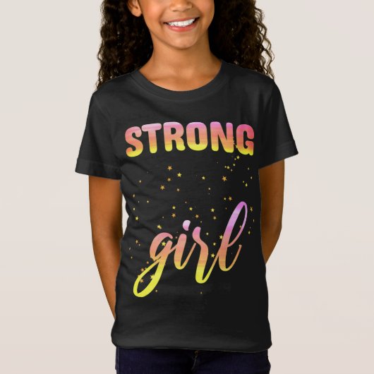 Strong Girl Pastel Star T-shirt (Voorkant)
