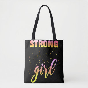 Strong Girl Pastel Star Tote Bag