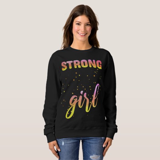 Strong Girl Pastel Star Trui (Voorkant volledig)