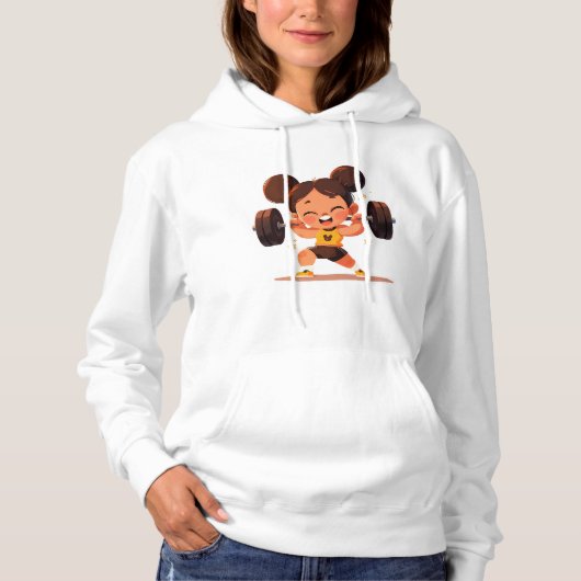 Strong Girl Power - Gewichtheffen Hoodie (Voorkant)