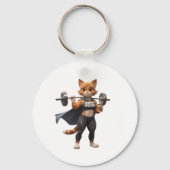 Strong Gym Cat Keychain – Weightlifting Fitness  (Achterkant)