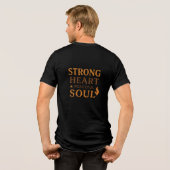 Strong Heart, Peaceful Soul Inspirational T-Shirt (Achterkant volledig)